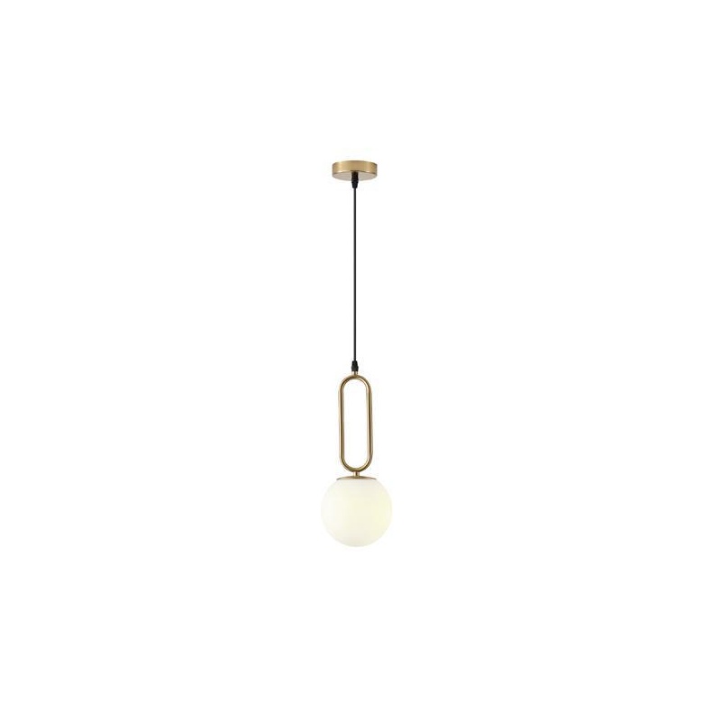 Arte Illumina Φωτιστικό Κρεμαστό Γυαλί 1XE27 Max 15W 150X150X1430mm Άσπρο ORBA (144-28516)