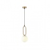 Arte Illumina Φωτιστικό Κρεμαστό Γυαλί 1XE27 Max 15W 150X150X1430mm Άσπρο ORBA (144-28516)
