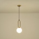 Arte Illumina Φωτιστικό Κρεμαστό Γυαλί 1XE27 Max 15W 150X150X1430mm Άσπρο ORBA (144-28516)