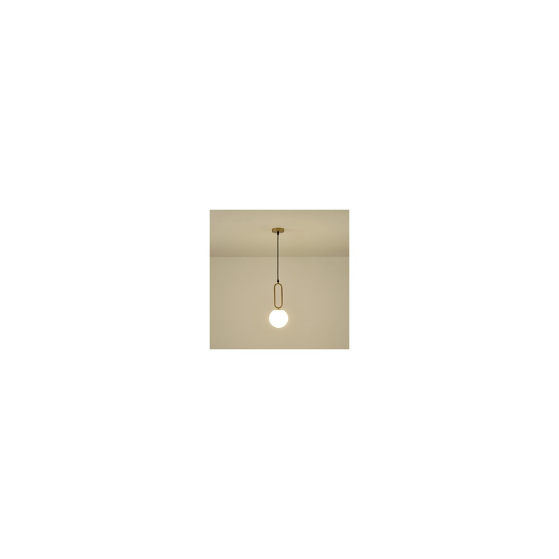 Arte Illumina Φωτιστικό Κρεμαστό Γυαλί 1XE27 Max 15W 150X150X1430mm Άσπρο ORBA (144-28516)