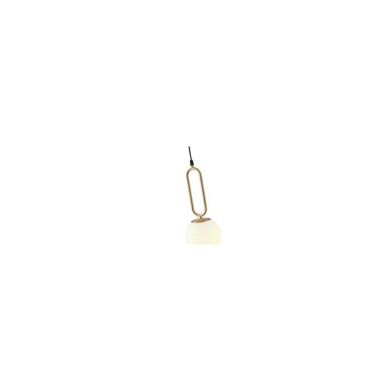Arte Illumina Φωτιστικό Κρεμαστό Γυαλί 1XE27 Max 15W 150X150X1430mm Άσπρο ORBA (144-28516)