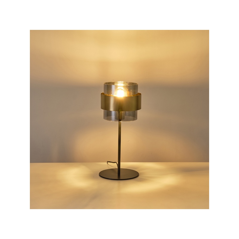 Arte Illumina Φωτιστικό Επιτραπέζιο E27 Max 15W 180X415mm Μαύρο Χρυσό RELIAC (144-28543)