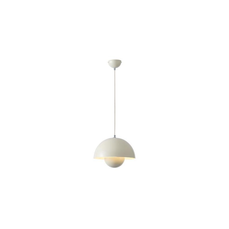 Arte Illumina Φωτιστικό Κρεμαστό Μεταλλικό 1ΧE27 Max 15W 300X1290mm Γαλακτερό Λευκό JARDEN (144-28553)