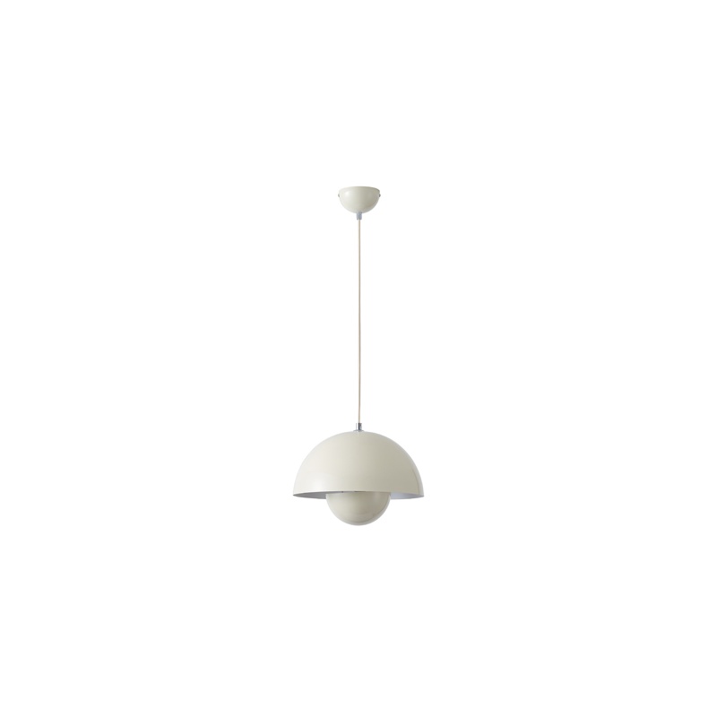 Arte Illumina Φωτιστικό Κρεμαστό Μεταλλικό 1ΧE27 Max 15W 300X1290mm Γαλακτερό Λευκό JARDEN (144-28553)