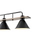Arte Illumina Φωτιστικό Κρεμαστό Τετράφωτο Μαύρο 4XΕ27 1030X180X865mm Ξύλινο & Μεταλλικό CONO (144-30111)