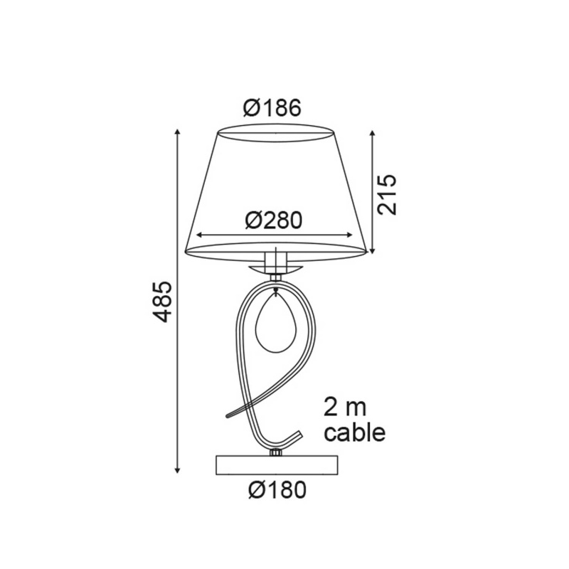 Aca Επιτραπέζιο Φωτιστικό  (TNK81490CG1T)