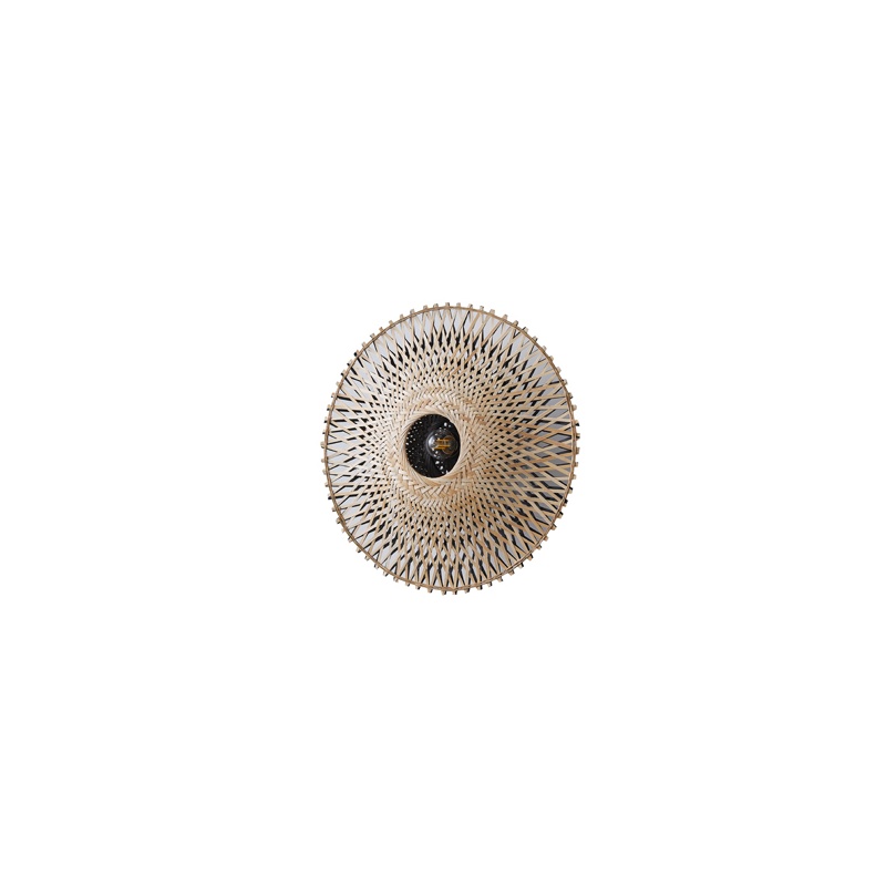 Arte Illumina Απλίκα Τοίχου ΒΑΜΒΟΟ 1XE27 Max 15W 400X140mm Καφέ -Μαύρο CYCLONE (144-32015)