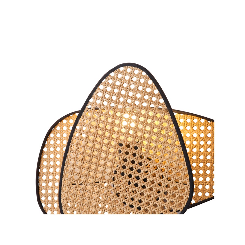 Arte Illumina Απλίκα Τοίχου ΡΑΤΤΑΝ 1XE27 Max 15W 430Χ300mm Καφέ - Μαύρο KAI (144-33036)