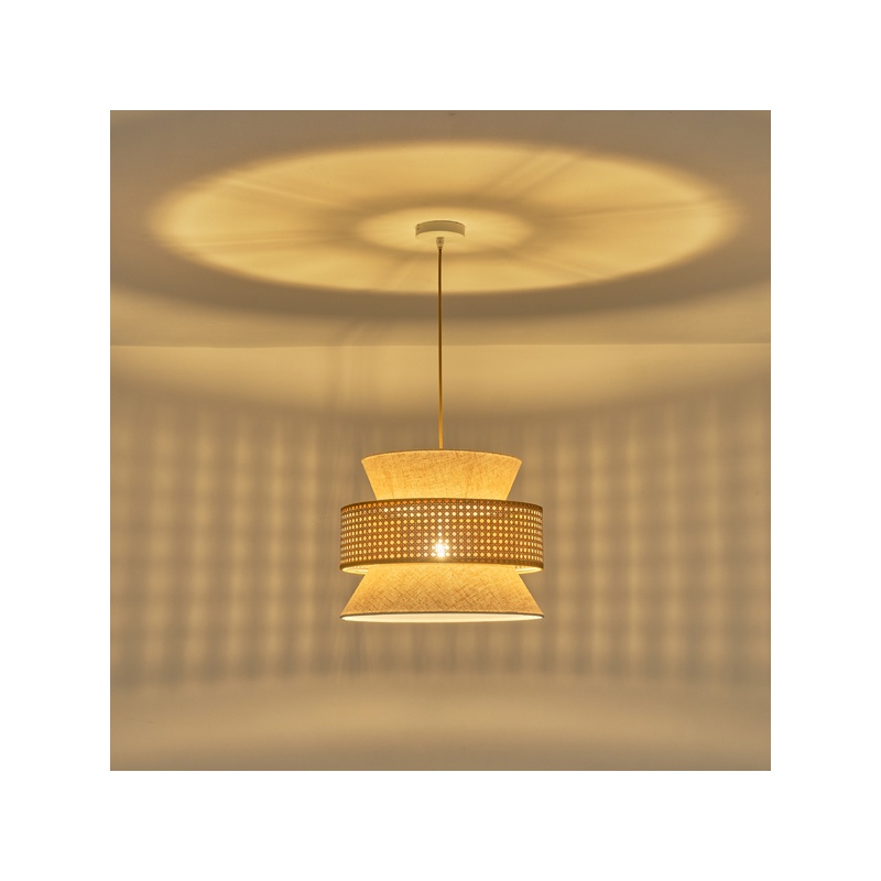 Arte Illumina Φωτιστικό Κρεμαστό Ύφασμα 1XE27 Max 15W 400X1310mm ΜΠΕΖ - Ματ Άσπρο ISLA (144-33050)