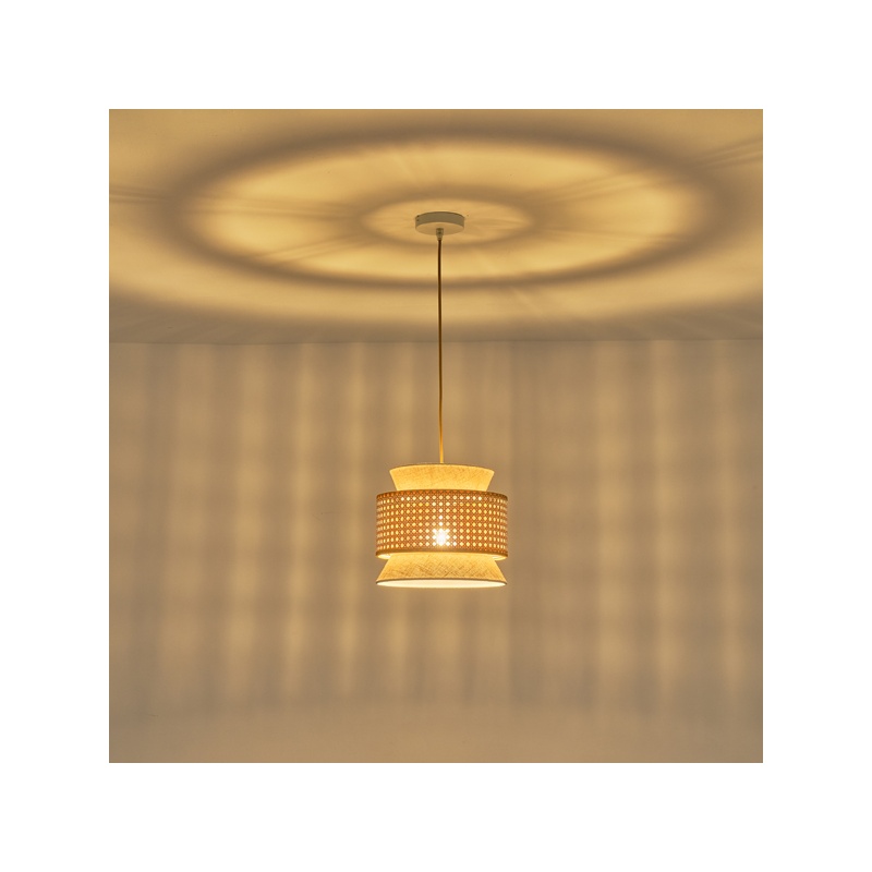 Arte Illumina Φωτιστικό Κρεμαστό Ύφασμα 1XE27 Max 15W 260X1260mm ΜΠΕΖ - Ματ Άσπρο ISLA (144-33051)
