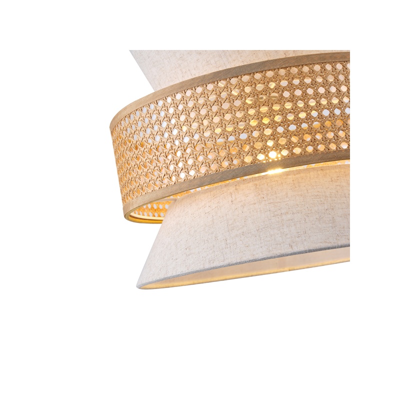Arte Illumina Φωτιστικό Κρεμαστό Ύφασμα 1XE27 Max 15W 260X1260mm ΜΠΕΖ - Ματ Άσπρο ISLA (144-33051)