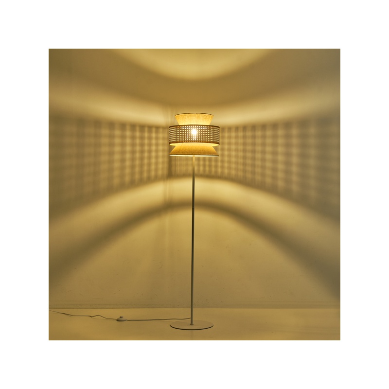 Arte Illumina Φωτιστικό Επιδαπέδιο Ύφασμα 1XE27 Max 15W 350X1450mm MΠΕΖ - Ματ Άσπρο ISLA (144-33054)