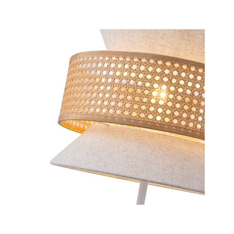 Arte Illumina Φωτιστικό Επιδαπέδιο Ύφασμα 1XE27 Max 15W 350X1450mm MΠΕΖ - Ματ Άσπρο ISLA (144-33054)