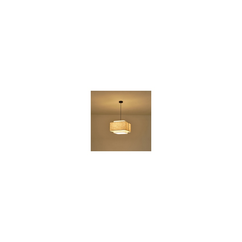 Arte Illumina Φωτιστικό Κρεμαστό Ύφασμα 1XΕ27 Max 60W ΜΠΕΖ Φ400Χ1090mm MUSA (144-33061)