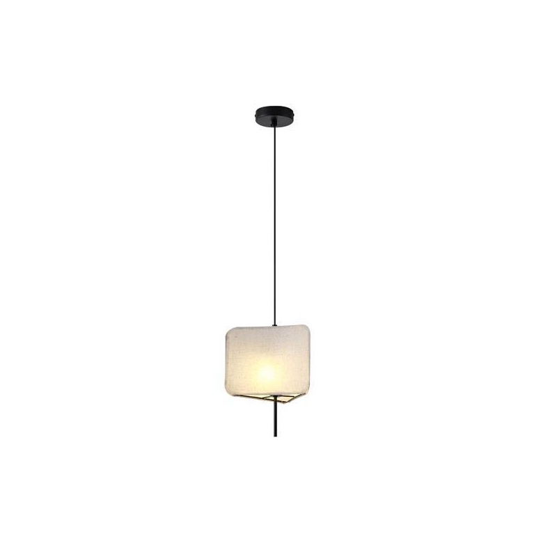 Arte Illumina Φωτιστικό Κρεμαστό Ύφασμα Ε14 ΜΑΧ 15W Φ250Χ900mm ΜΠΕΖ TOSCANY (144-33062)