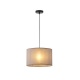 Arte Illumina Φωτιστικό Κρεμαστό Ύφασμα Γκρι 1XΕ27 Max 15W Φ380Χ240mm SOHO (144-33068)