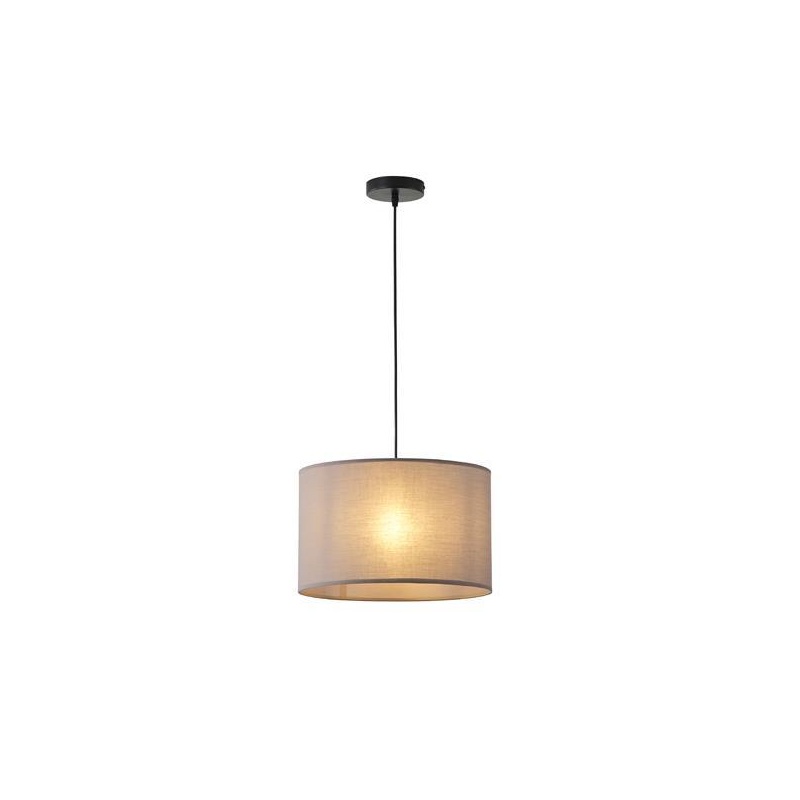 Arte Illumina Φωτιστικό Κρεμαστό Ύφασμα Γκρι 1XΕ27 Max 15W Φ380Χ240mm SOHO (144-33068)