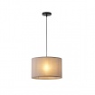Arte Illumina Φωτιστικό Κρεμαστό Ύφασμα Γκρι 1XΕ27 Max 15W Φ380Χ240mm SOHO (144-33068)