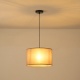 Arte Illumina Φωτιστικό Κρεμαστό Ύφασμα Γκρι 1XΕ27 Max 15W Φ380Χ240mm SOHO (144-33068)