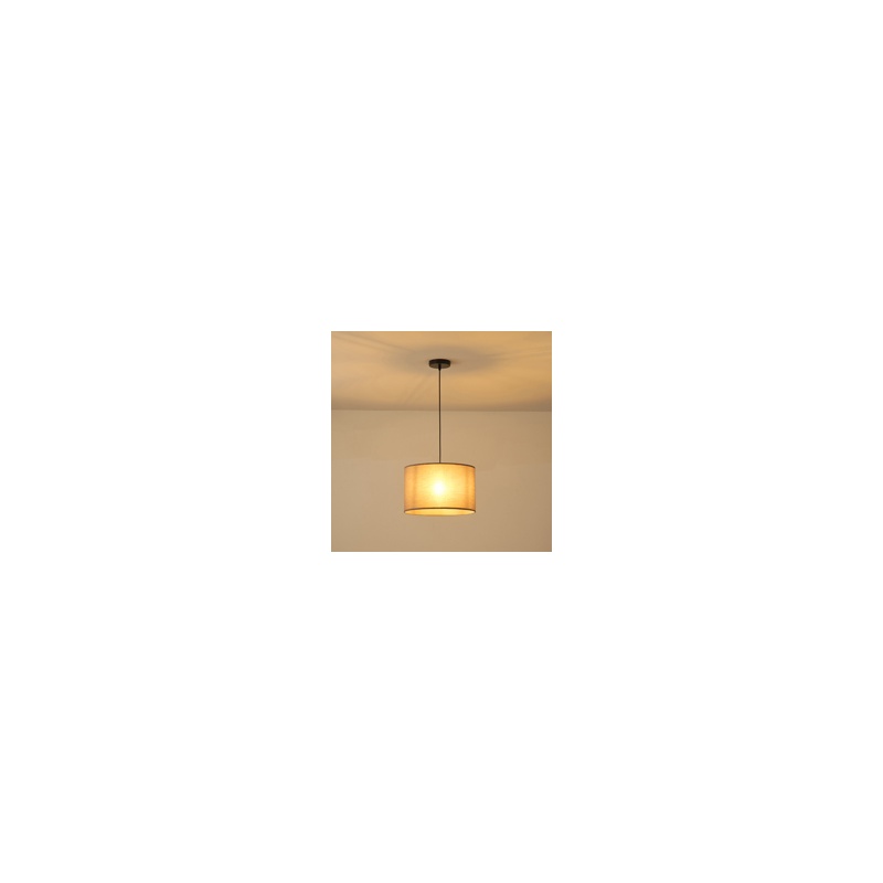 Arte Illumina Φωτιστικό Κρεμαστό Ύφασμα Γκρι 1XΕ27 Max 15W Φ380Χ240mm SOHO (144-33068)