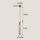 Arte Illumina Φωτιστικό Κρεμαστό Φ10X40 1XE14 Max 7W Διάφανο/Χρυσό CALLIOPE (144-40012)
