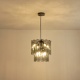Arte Illumina Φωτιστικό Κρεμαστό 8φωτο Γυαλί 8ΧΕ14 ΜΑΧ 15W Φ420Χ1500mm Μαύρο MIRA (144-40020)