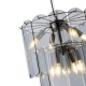 Arte Illumina Φωτιστικό Κρεμαστό 8φωτο Γυαλί 8ΧΕ14 ΜΑΧ 15W Φ420Χ1500mm Μαύρο MIRA (144-40020)