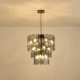 Arte Illumina Φωτιστικό Κρεμαστό 14φωτο Γυαλί 14ΧΕ14 ΜΑΧ 15W Φ550Χ1500mm Μαύρο MIRA (144-40021)