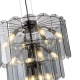 Arte Illumina Φωτιστικό Κρεμαστό 14φωτο Γυαλί 14ΧΕ14 ΜΑΧ 15W Φ550Χ1500mm Μαύρο MIRA (144-40021)