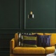 Arte Illumina Φωτιστικό Κρεμαστό Μονό Ε27 Φ15X18 Χρυσό/Πράσινο MARBLE (144-46003)