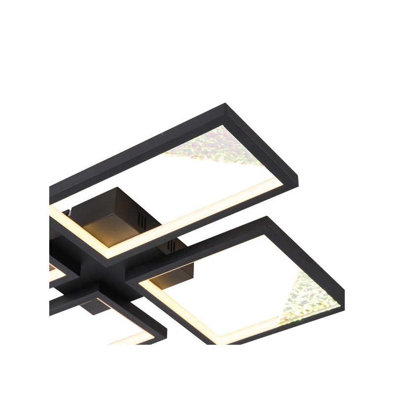 Arte Illumina Φωτιστικό LED Οροφής AΛΟΥΜΙΝΙΟ 36W 3000Κ 1200lm 450X580X55mm AΣΗΜΙ SQUARE (144-46060)
