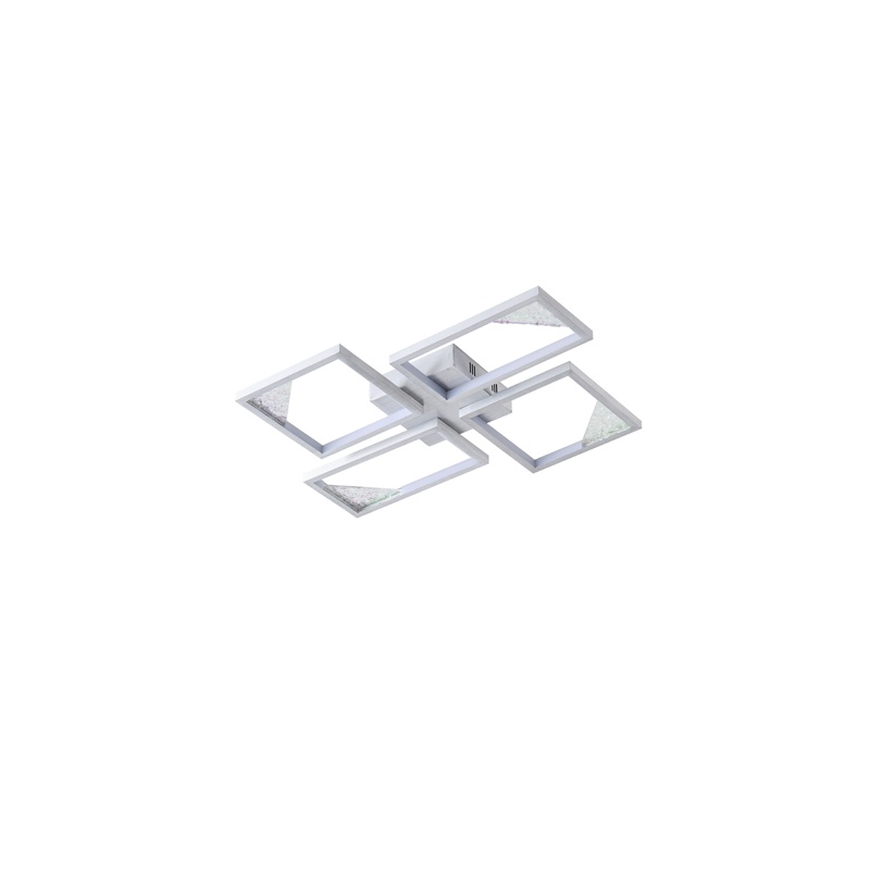 Arte Illumina Φωτιστικό Οροφής Αλουμίνιο LED 36W 3000K 900lm 450X580X55mm Μαύρο SQUARE (144-46061)
