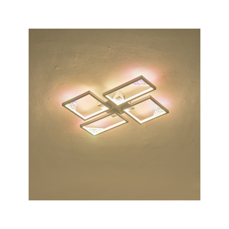 Arte Illumina Φωτιστικό Οροφής Αλουμίνιο LED 36W 3000K 900lm 450X580X55mm Μαύρο SQUARE (144-46061)