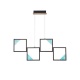 Arte Illumina Φωτιστικό Οροφής Αλουμινίου LED 36W 3000K 850lm 820X16X1340mm Μαύρο SQUARE (144-46062)