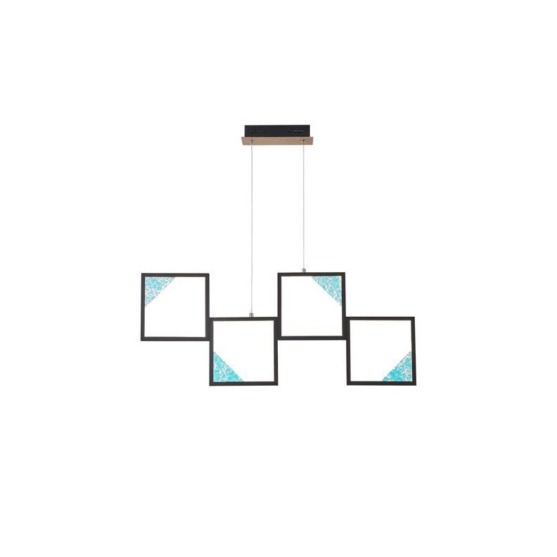 Arte Illumina Φωτιστικό Οροφής Αλουμινίου LED 36W 3000K 850lm 820X16X1340mm Μαύρο SQUARE (144-46062)