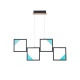 Arte Illumina Φωτιστικό Οροφής Αλουμινίου LED 36W 3000K 850lm 820X16X1340mm Μαύρο SQUARE (144-46062)