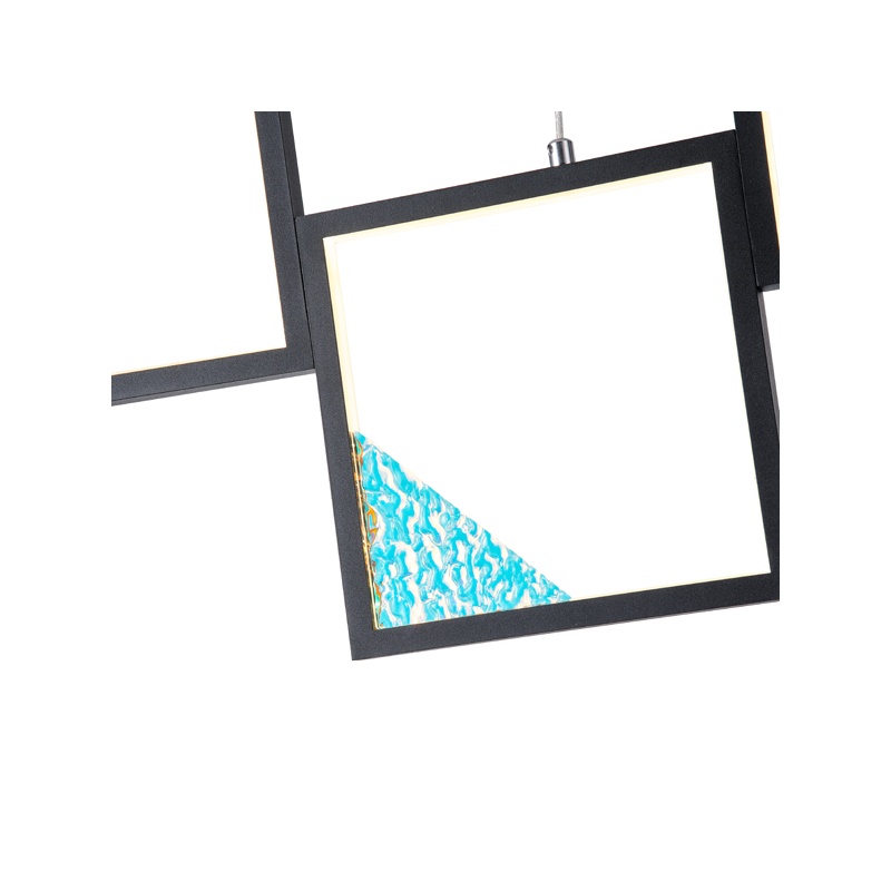 Arte Illumina Φωτιστικό Οροφής Αλουμινίου LED 36W 3000K 850lm 820X16X1340mm Μαύρο SQUARE (144-46062)