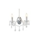 Arte Illumina Απλίκα Τοίχου Μέταλλο Γυαλί 2XE14 ΜΑΧ 15W 330X425mm Μεταλλικό KRISTALLO (144-47002)