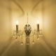 Arte Illumina Απλίκα Τοίχου Μέταλλο Γυαλί 2XE14 ΜΑΧ 15W 330X425mm Μεταλλικό KRISTALLO (144-47002)