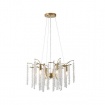 Arte Illumina Φωτιστικό Κρεμαστό 6φωτο Μέταλλο διαφανές Γυαλί 6XE14 ΜΑΧ 15W 720X590mm KRISTALLO (144-47005)