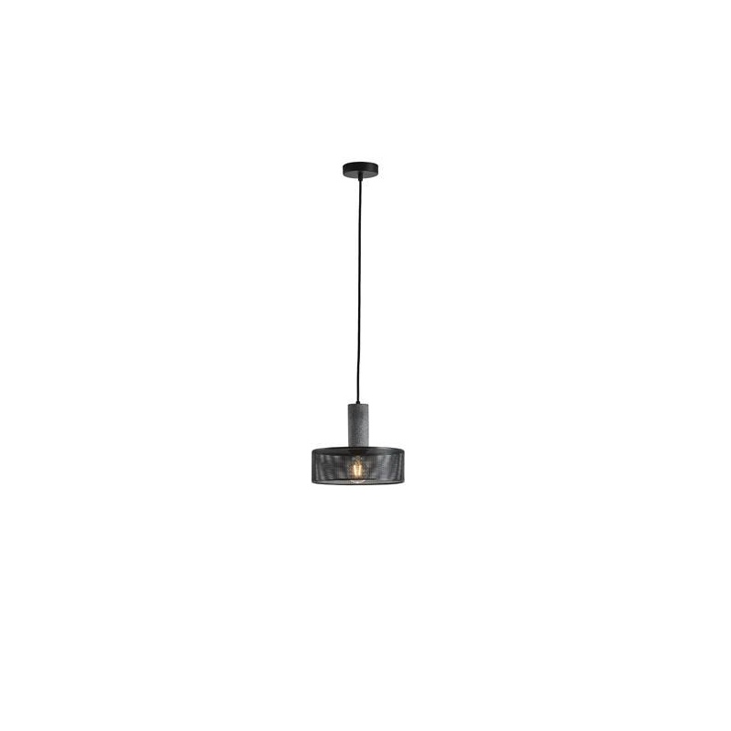 Arte Illumina Φωτιστικό Κρεμαστό Γύψινο Μαύρο 1x E27 Max 40W 255x255x200mm SCOURO (144-50002)