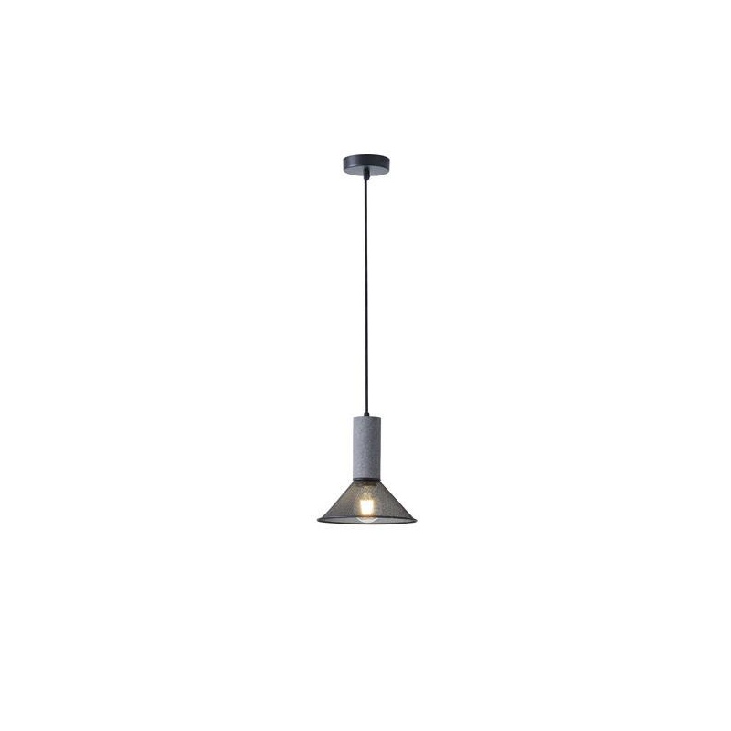 Arte Illumina Φωτιστικό Κρεμαστό Γύψινο Μαύρο 1x E27 Max 40W 120x120x260mm SCOURO (144-50004)