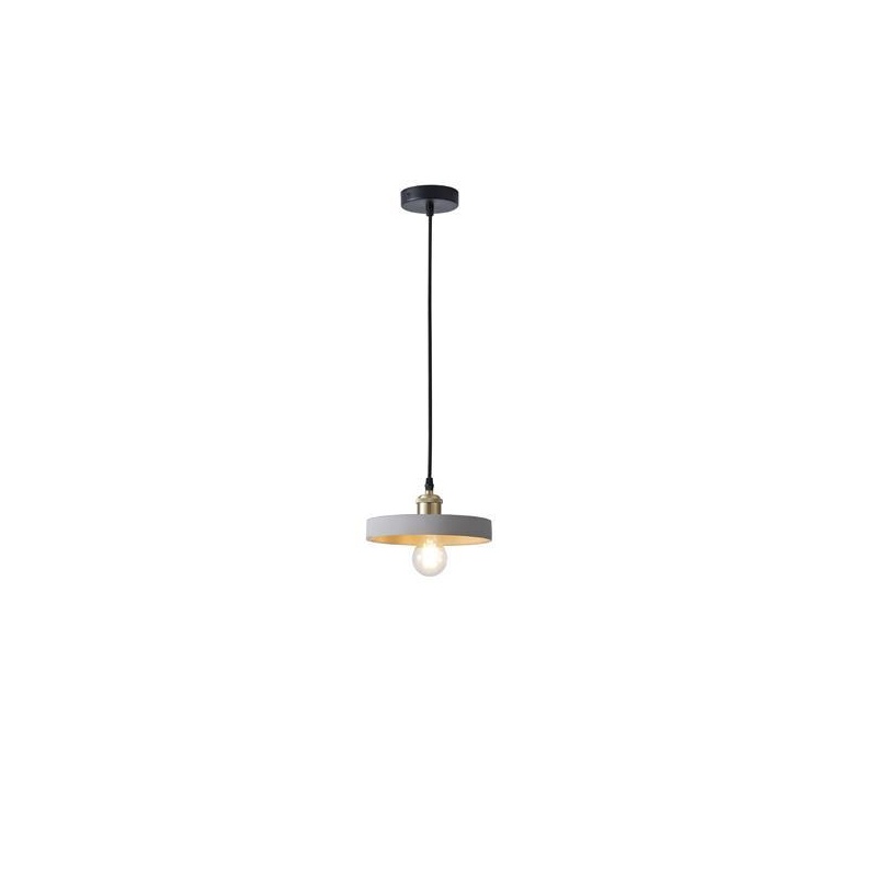 Arte Illumina Φωτιστικό Κρεμαστό Γύψινο Γκρι 1x E27 Max 15W 210x210x75mm YESO (144-50005)
