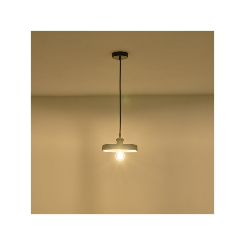 Arte Illumina Φωτιστικό Κρεμαστό Γύψινο Γκρι 1x E27 Max 15W 210x210x75mm YESO (144-50005)