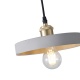 Arte Illumina Φωτιστικό Κρεμαστό Γύψινο Γκρι 1x E27 Max 15W 210x210x75mm YESO (144-50005)