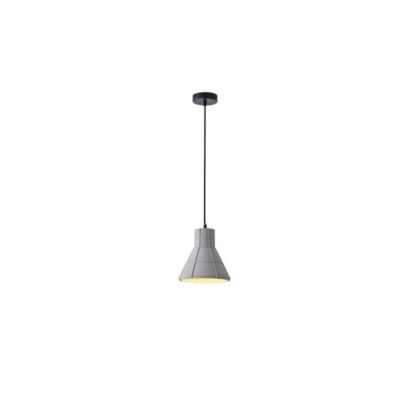 Arte Illumina Φωτιστικό Κρεμαστό Γύψινο Γκρι 1x E27 Max 15W 200x200x210mm PLASTER SERIES (144-50007)