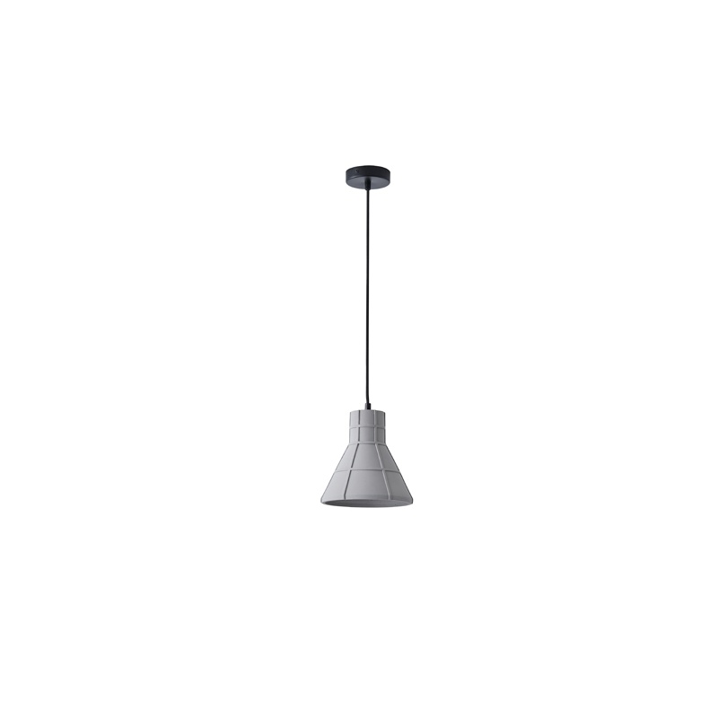 Arte Illumina Φωτιστικό Κρεμαστό Γύψινο Γκρι 1x E27 Max 15W 200x200x210mm PLASTER SERIES (144-50007)