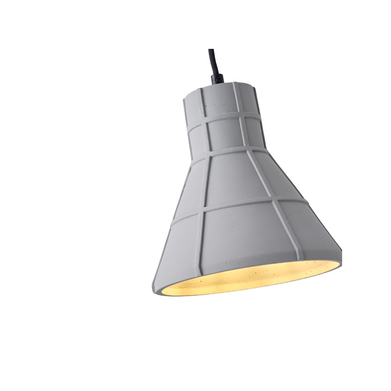 Arte Illumina Φωτιστικό Κρεμαστό Γύψινο Γκρι 1x E27 Max 15W 200x200x210mm PLASTER SERIES (144-50007)