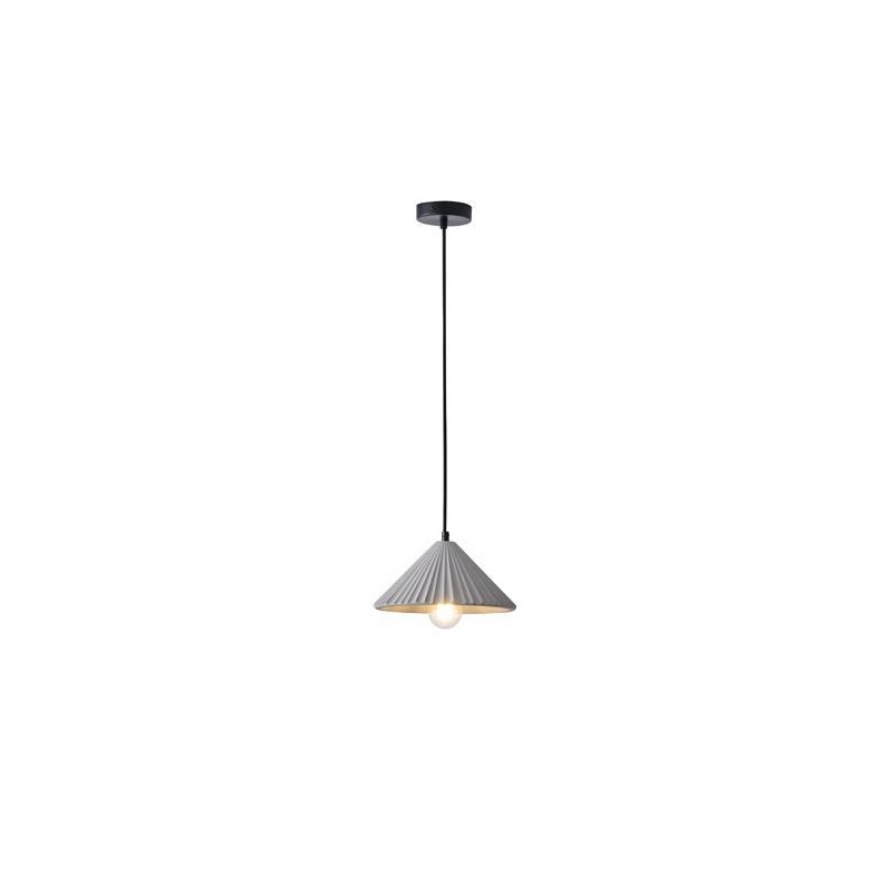 Arte Illumina Φωτιστικό Κρεμαστό Γύψινο Γκρι 1x E27 Max 15W 250x250x1240mm PLATRE (144-50011)