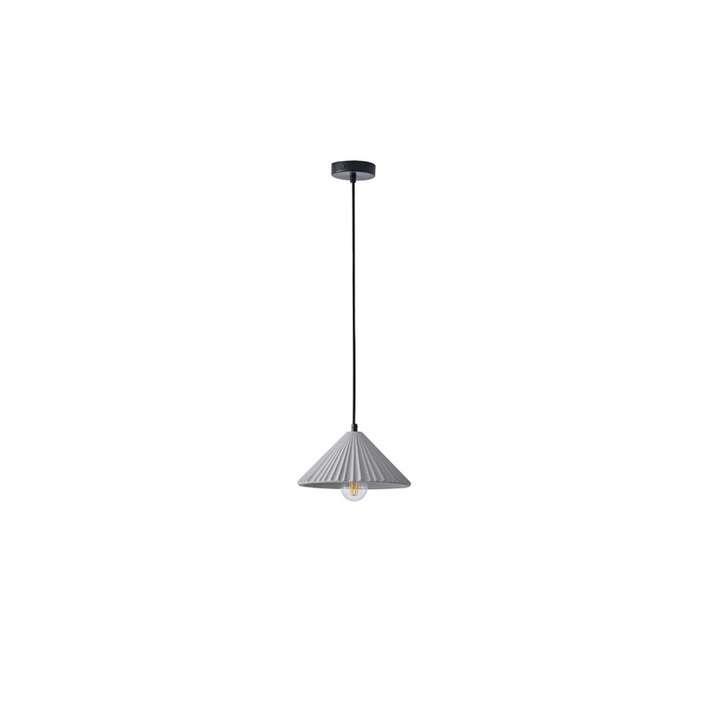Arte Illumina Φωτιστικό Κρεμαστό Γύψινο Γκρι 1x E27 Max 15W 250x250x1240mm PLATRE (144-50011)